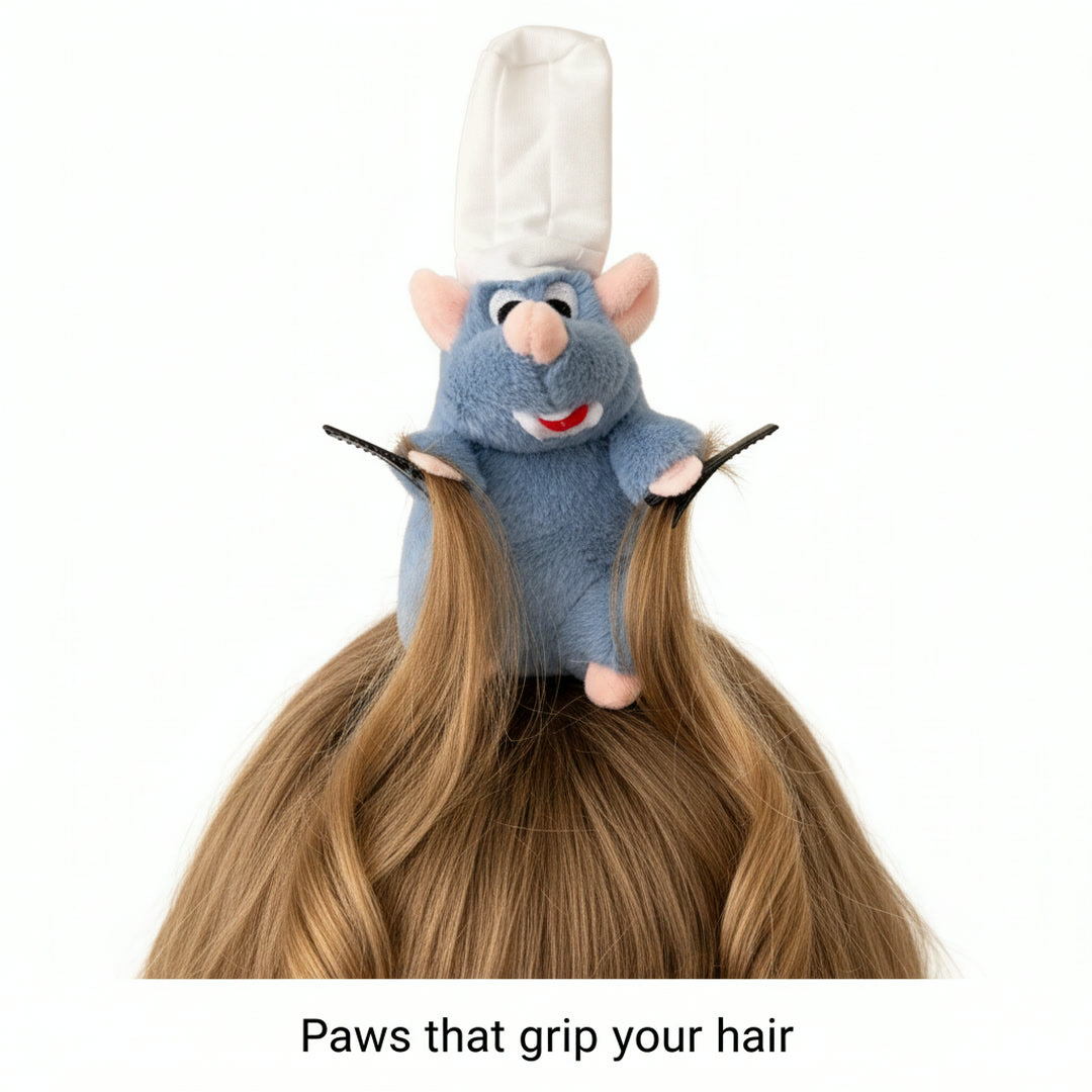Remy plush chef headband - little paws grip your hair